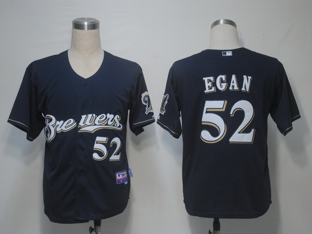 MLB Jerseys Milwaukee Brewers 52 Egan black blue