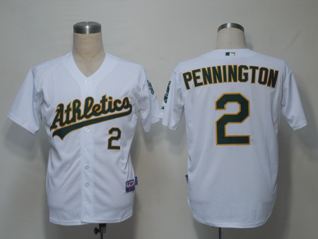 MLB Jerseys Oakland Athletics 2 Pennington White