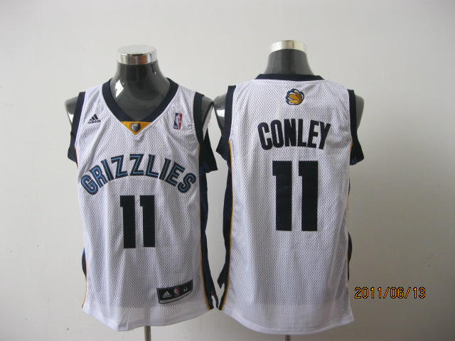 Memphis Grizzlies 11 Mike Conley white adidas men nba basketball jerseys