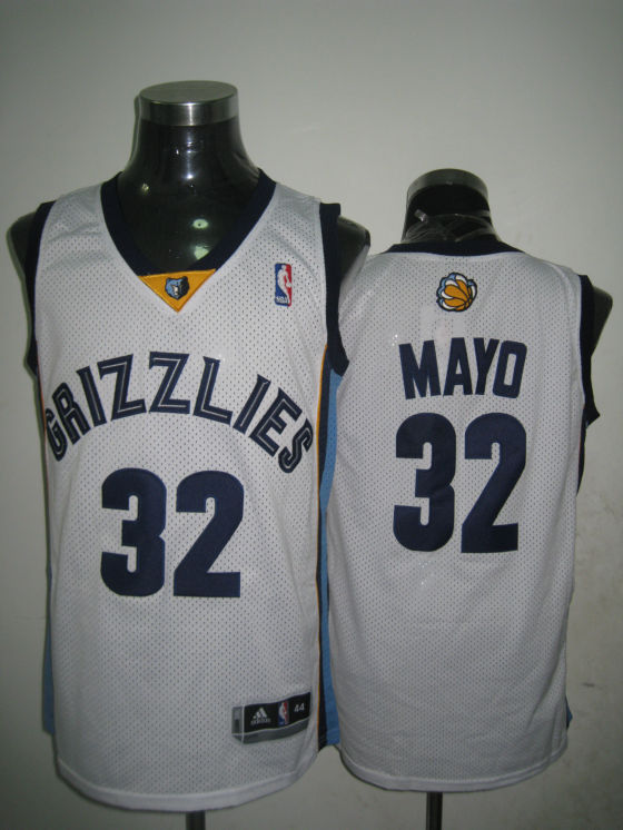 Memphis Grizzlies 32 O.J.Mayo White adidas men nba basketball jersey