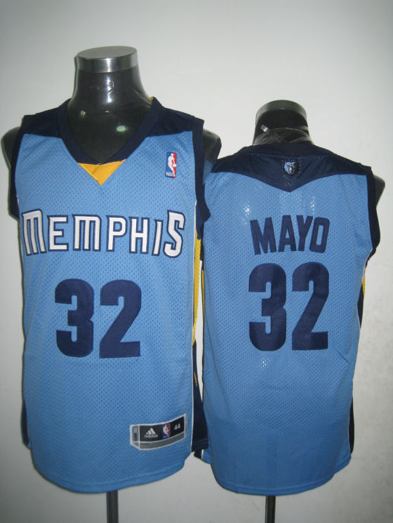 Memphis Grizzlies 32 O.J.Mayo skyblue adidas men nba basketball jerseys