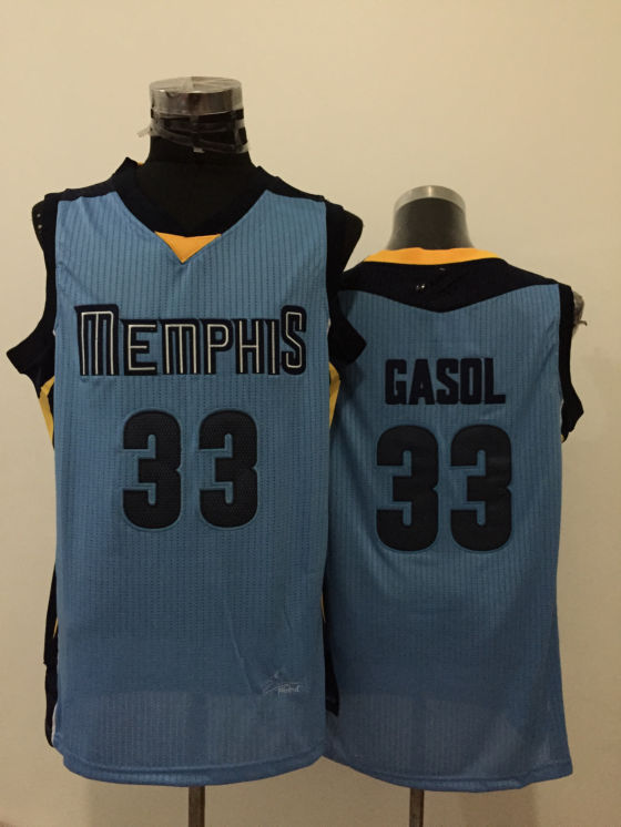 Memphis Grizzlies 33 Marc Gasol skyblue adidas men nba basketball jerseys