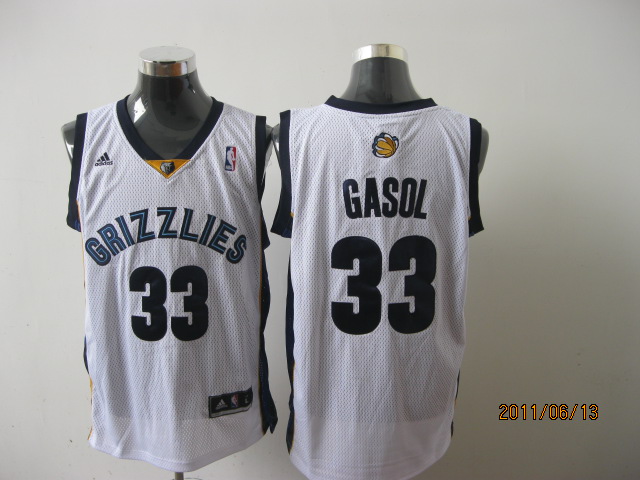 Memphis Grizzlies 33 Marc Gasol white adidas men nba basketball jerseys