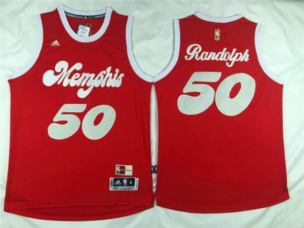 Custom Memphis Grizzlies 50 Zach Randolph red adidas men nba basketball jerseys