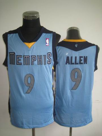 Memphis Grizzlies 9 Tony ALLEN skyblue adidas men nba basketball jersey