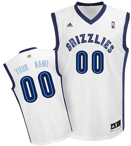 Memphis Grizzlies Custom white adidas Home Jersey for sale