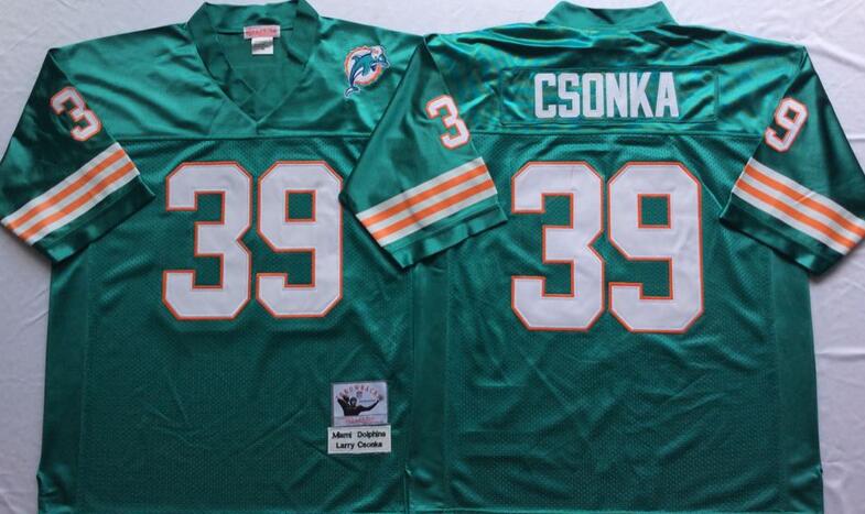 Miami Dolphins Dan 39 csonka Green Throwback football Jerseys
