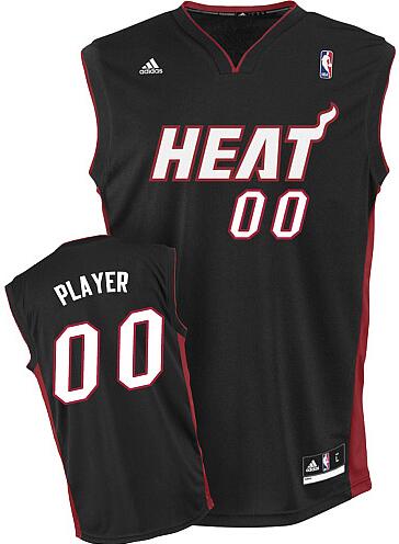 Miami Heat Custom black adidas Road Jersey for sale