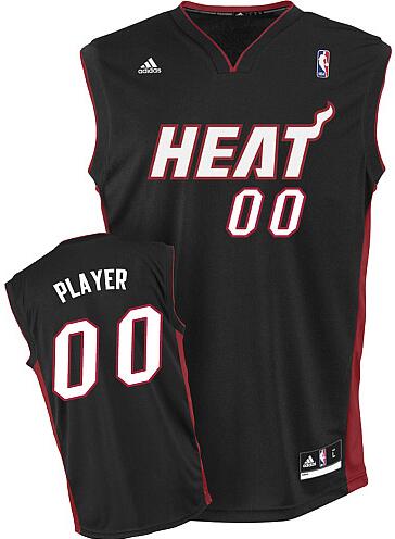 Miami Heat Custom black adidas Road Jersey for sale