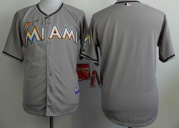 Miami Marlins blank grey camo men baseball mlb jerseys