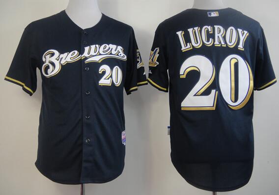 Milwaukee Brewers 20 Jonathan Lucroy men baseball MLB Jerseys