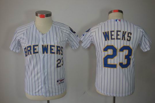 Milwaukee Brewers 23 Weeks White kids mlb jersey