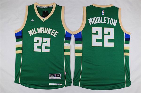 Milwaukee Bucks 22 Khris Middleton Green Stitched Adidas men nba basketball Jerseys custom
