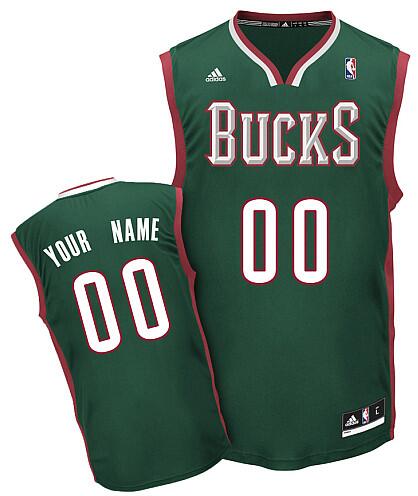 Milwaukee Bucks Custom green adidas Road Jersey for sale