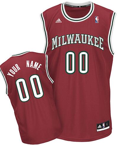Milwaukee Bucks Custom red Alternate Jersey for sale