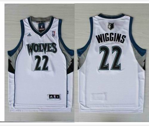 Minnesota Timberwolves 22 Andrew Wiggins  white Revolution 30 Swingman Road Adidas men nba basketball Jerseys