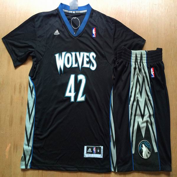 Minnesota Timberwolves 42 Kevin Love black  suits Adidas men nba basketball Jerseys