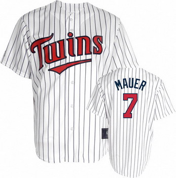 Minnesota Twins #7 Joe Mauer White kid mlb jersey