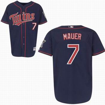 Minnesota Twins #7 Joe Mauer blue kid mlb jersey