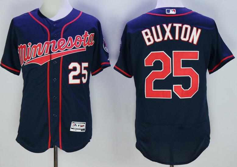 Minnesota Twins 25 Byron Buxton blue elite men baseball mlb jersey