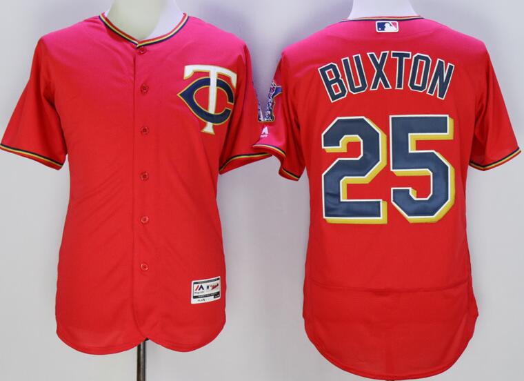Minnesota Twins 25 Byron Buxton red elite men baseball mlb jersey