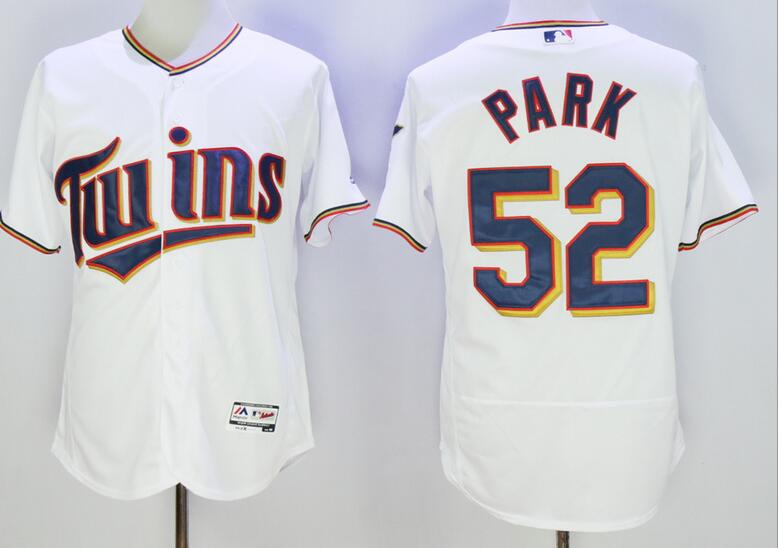 Minnesota Twins 52 park elite white MLB baseball Jerseys