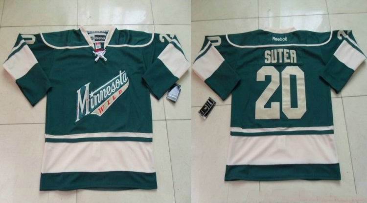 Minnesota Wild #20 Ryan Suter Green men nhl ice hockey  jerseys