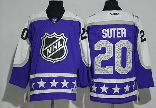 Minnesota Wild 20 Ryan Suter men 2017 NHL All Star Purple Jersey