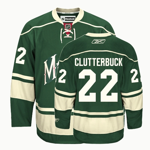Minnesota Wild 22 CLTTERBUCK green nhl ice hockey  jerseys