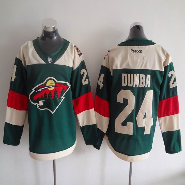 Minnesota Wild 24  Mathew Dumba green beige men nhl ice hockey  jersey