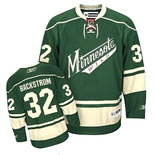 Minnesota Wild 32 BACKSTROM green nhl ice hockey  jerseys