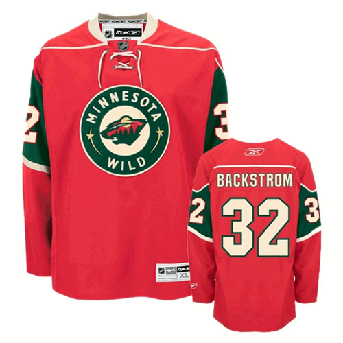 Minnesota Wild 32 BACKSTROM red nhl ice hockey  jerseys