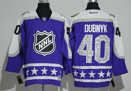 Minnesota Wild 40 Devan Dubnyk men 2017 NHL All Star Purple Jersey