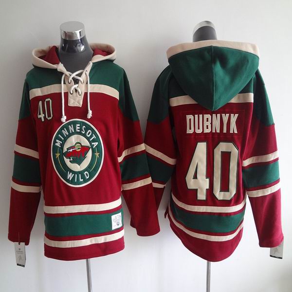 Minnesota Wild 40 Dubnyk red green nhl ice hockey  jerseys