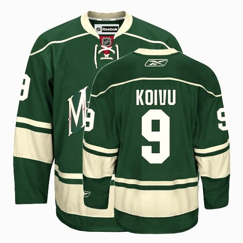 Minnesota Wild 9 KOIVU green men nhl ice hockey  jerseys