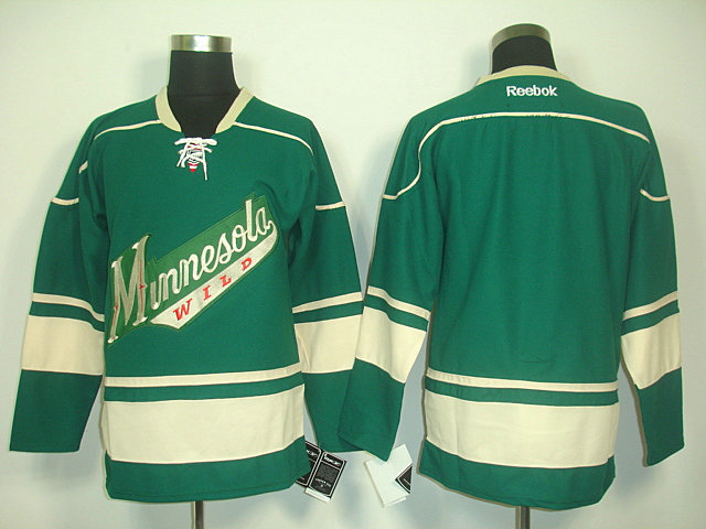 Minnesota Wild Blank Green nhl ice hockey  jerseys