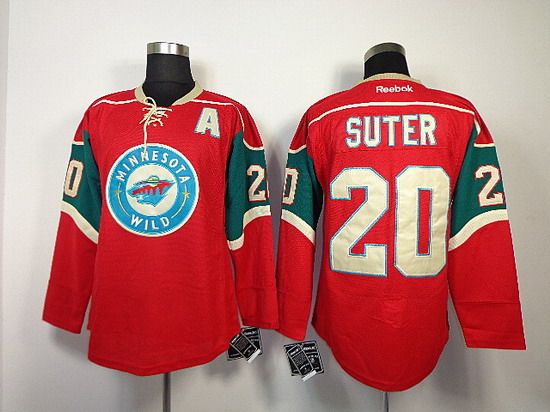 Minnesota Wild Ryan Suter 20 red nhl ice hockey  jerseys