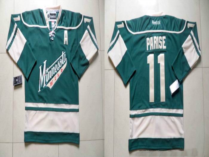 Minnesota Wild Zach Parise 11 Green nhl ice hockey  jerseys