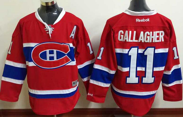 Montreal Canadiens 11 Brendan Gallagher red nhl ice hockey  jerseys