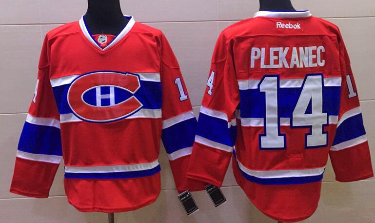 Montreal Canadiens 14 Tomas Plekanec red nhl ice hockey  jerseys