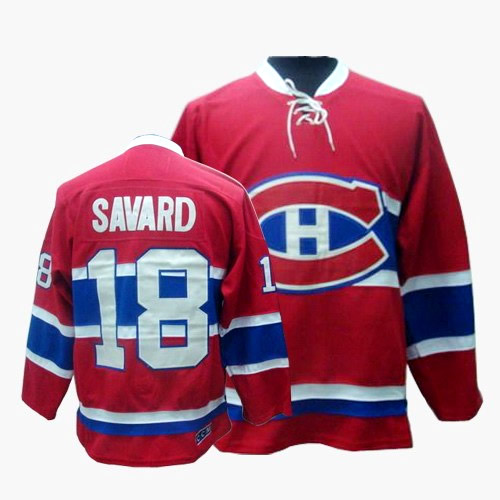 Montreal Canadiens 18 SAVARD Red CH Patch nhl ice hockey  jerseys