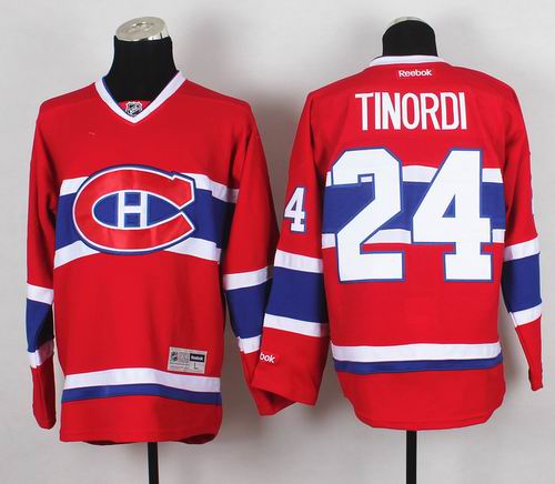 Montreal Canadiens 24 Jarred Tinordi Red nhl ice hockey  jerseys