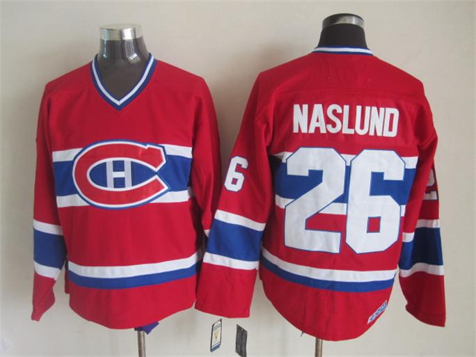 Montreal Canadiens 26 Mast Naslund Red CCM nhl ice hockey  jerseys