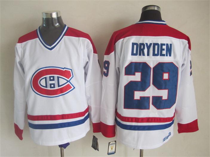 Montreal Canadiens 29 Ken Dryden CCM white nhl ice hockey  jerseys