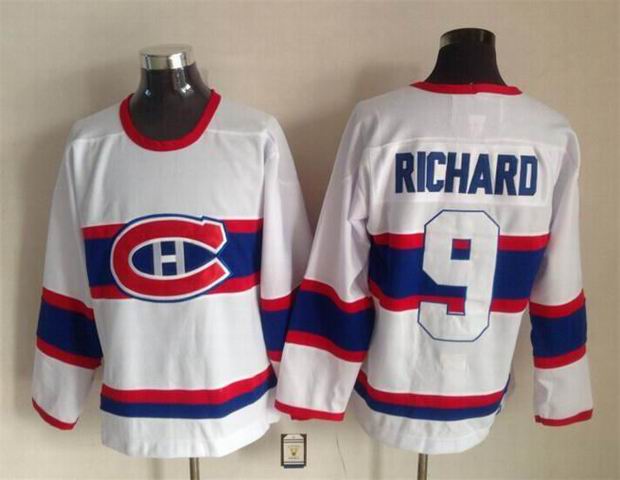 Montreal Canadiens 9 Henri Richard red CH nhl ice hockey jerseys