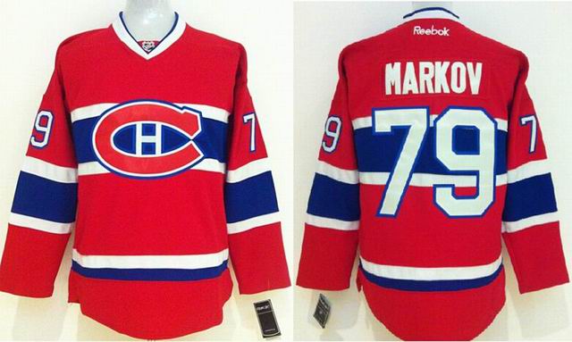 Montreal Canadiens Andrei Markov 79 red  nhl ice hockey  jerseys