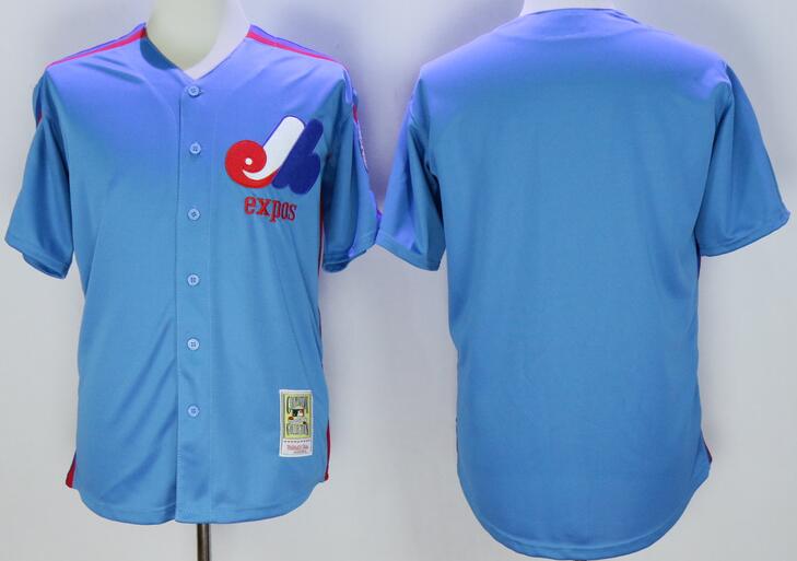 Montreal Expos  blank skyblue throwback MLB Jersey