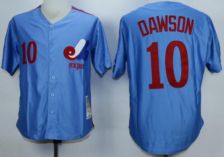 Montreal Expos 10 DAWSON Blue men mlb baseball jerseys