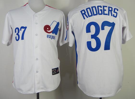 Montreal Expos 37 RODGERS white men mlb baseball Jerseys