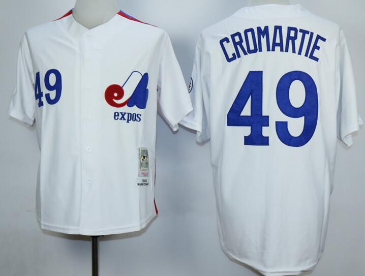 Montreal Expos 49 CROMARTIE white men baseball mlb Jerseys